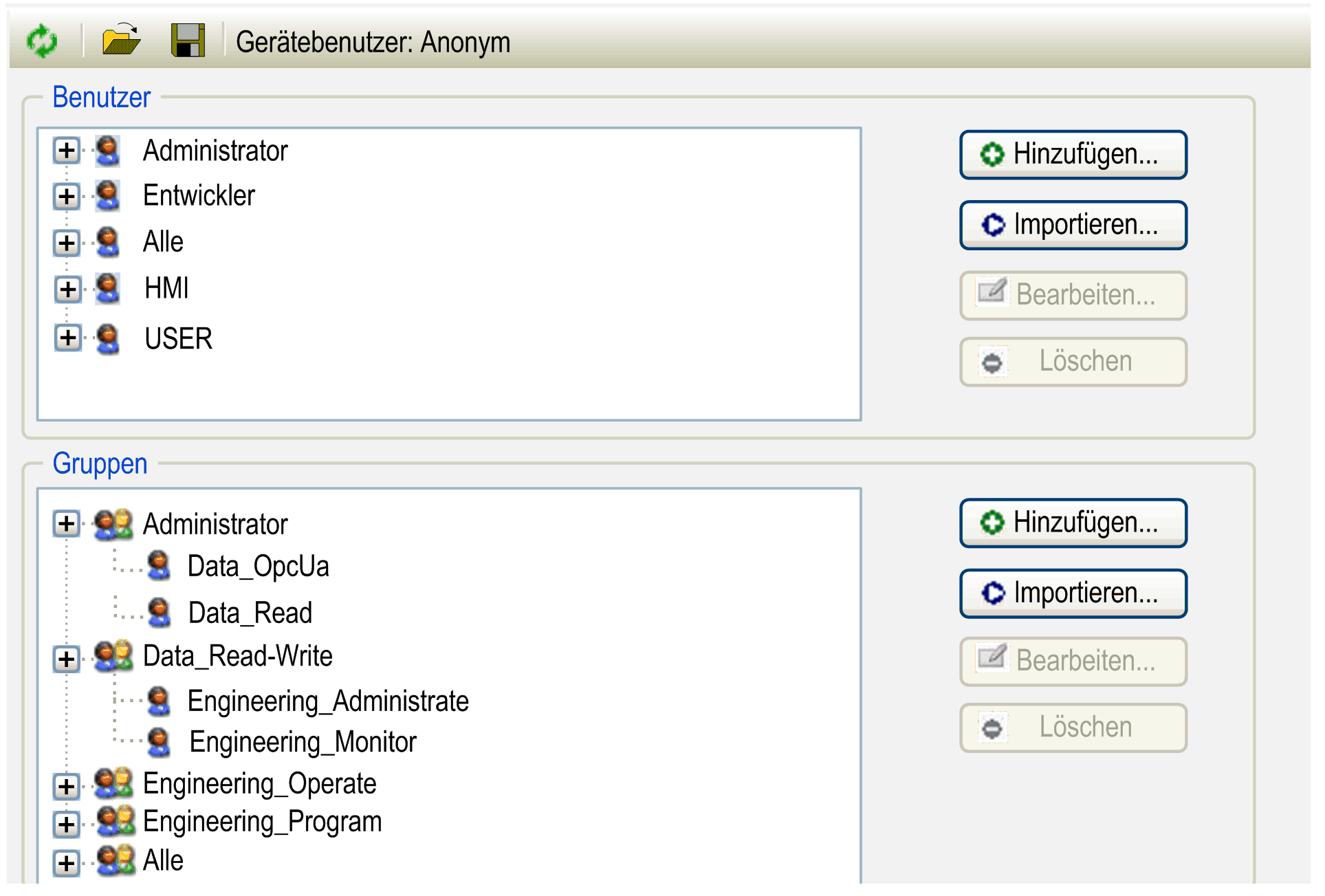 Benutzer und Gruppen